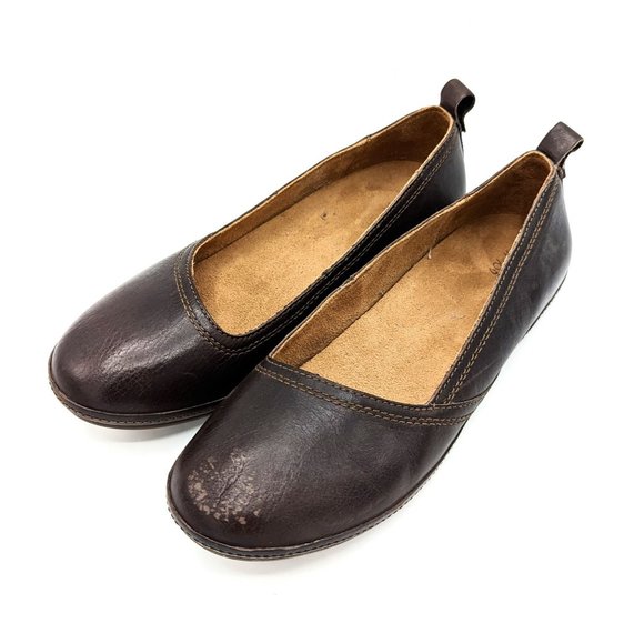 Olukai Alahula Women's 9 (39) Brown Leather Ballet Flats Comfort Shoes Slip On - Picture 2 of 6